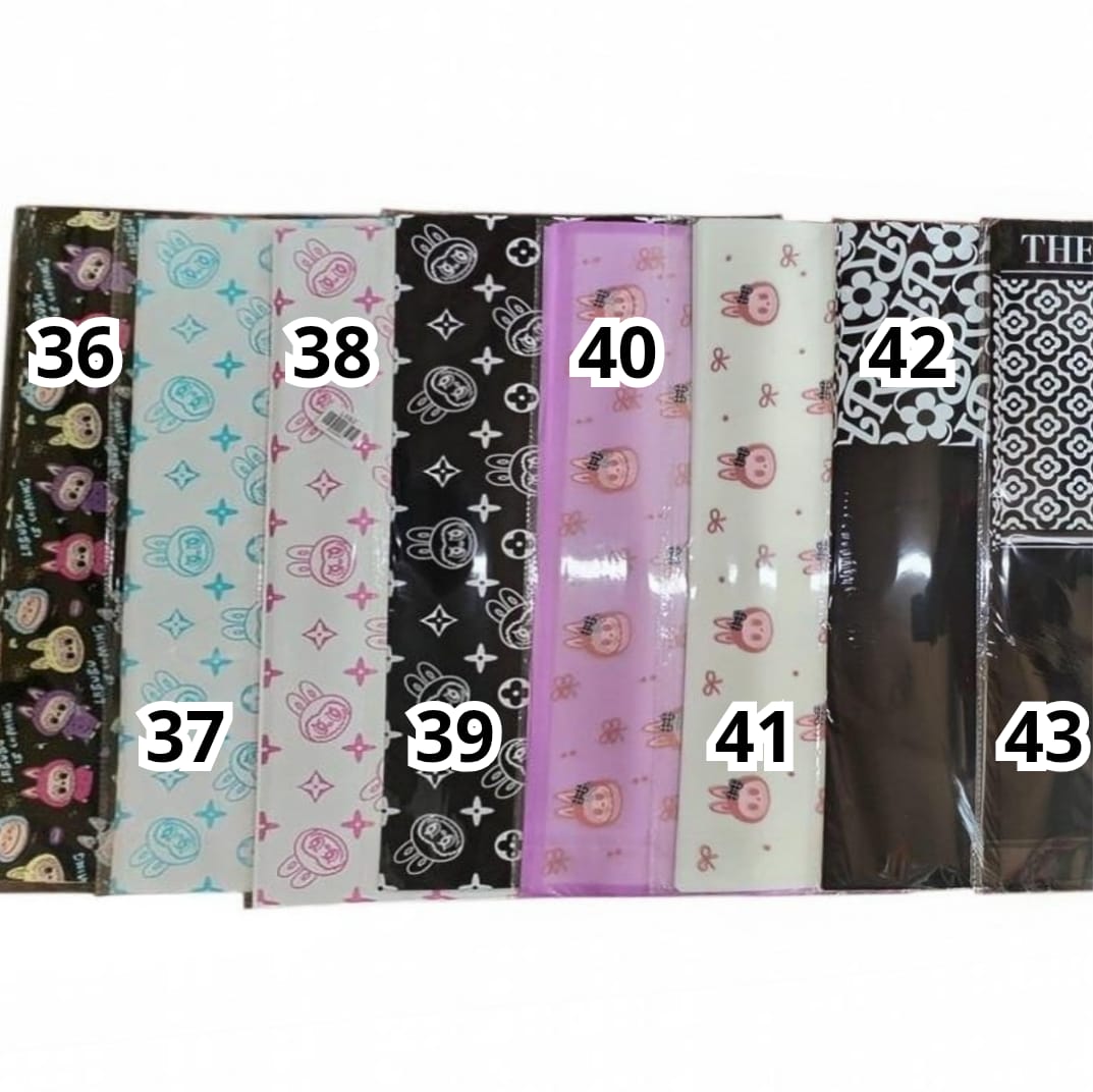 Papel coreano estampado y colores - paquete 20 pliegos - Imagen 2